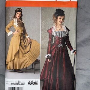 Simplicity 2172 Steampunk Victorian Costume Pattern Uncut Theresa LaQuey